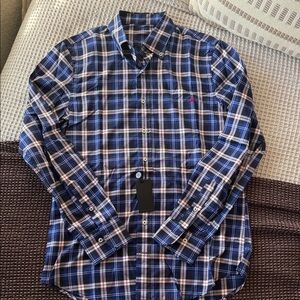 PG Classic Navy Plaid Button-Down Shirt